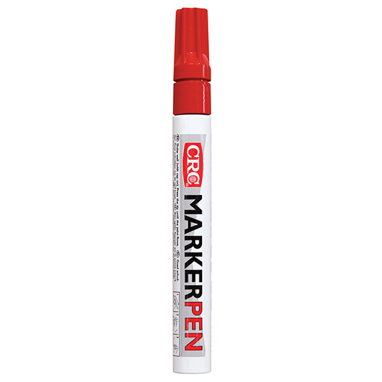 CRC Red Permanent Paint Marker Pen for Multi-Surface Use