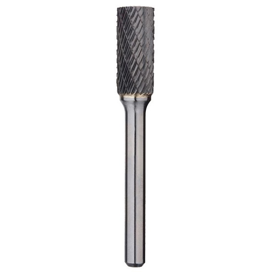 3.20mm (1/8”) x 14.29mm (9/16”) x 6mm Shank Cylindrical Square End Double Cut Carbide Burr