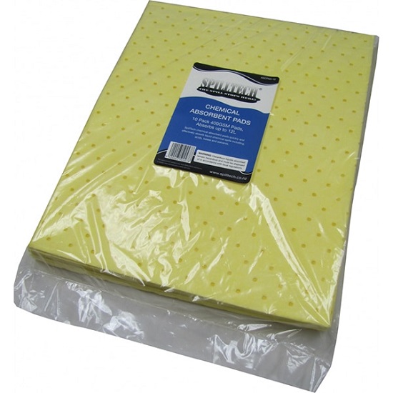 SpillTech Chemical Pads 400gsm pack of 10