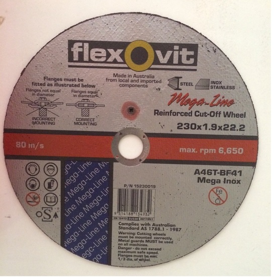 230mmx1.9x22 A30V DC/CO DISC-FLEXOVIT