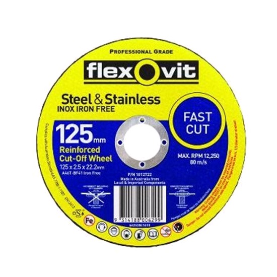 127mmx2.5 IRON FREE INOX CUT OFF DISC - FLEXOVIT