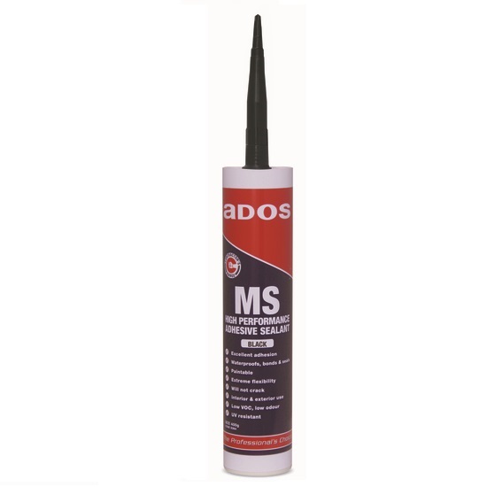 pack12 400gm MS HIGH PERFORMANCE BLACK SEALANT