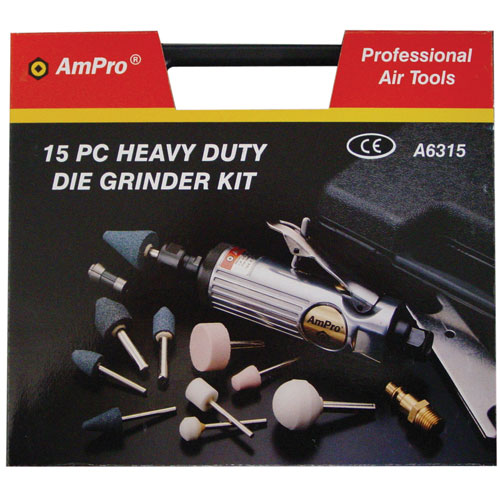 15pce HEAVY DUTY DIE GRINDER KIT