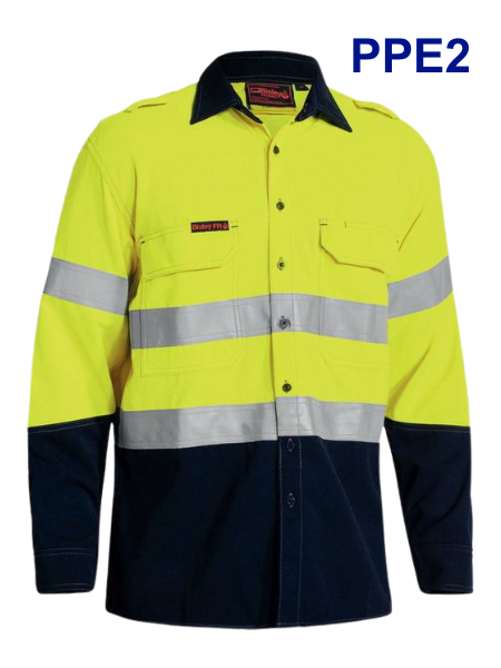 Bisley TenCate Tecasafe® 2 Tone Hi Vis FR Shirt	 - Logoed