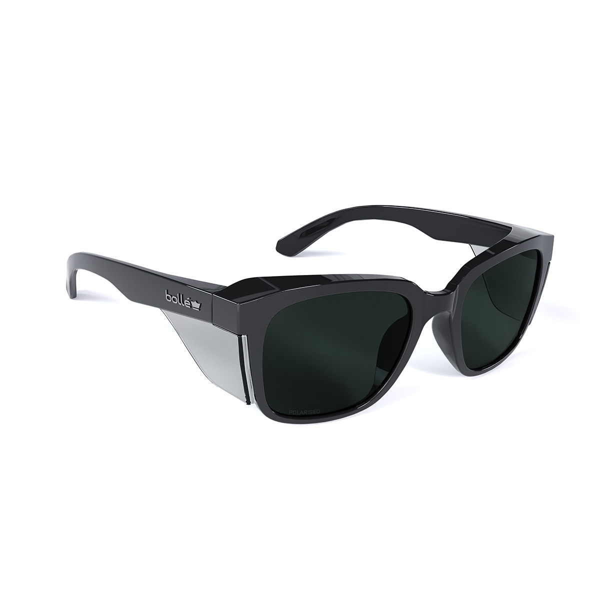STKS 410 - Smoke Polarized PC Lens - AS - Black Gloss PC Temples/Frame