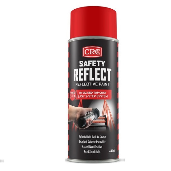 pack6 CRC Safety Reflect Paint - Red Hi Vis - 440ml