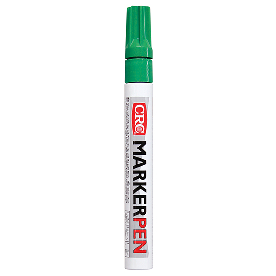 pack12 CRC Green Permanent Paint Marker Pen for Multi-Surface Use