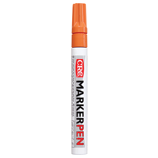 pack12 CRC Orange Permanent Paint Marker Pen for Multi-Surface Use