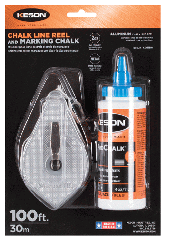 30M Chalk line reel with 4oz Blue Chalk