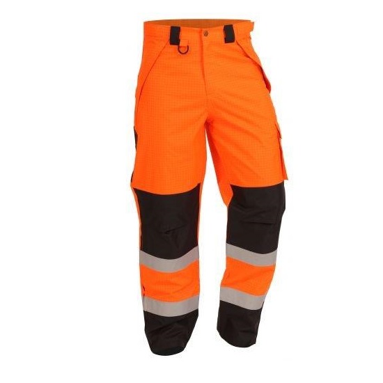 Bison Rigour Fire Retardant Raintrousers - Orange/Black