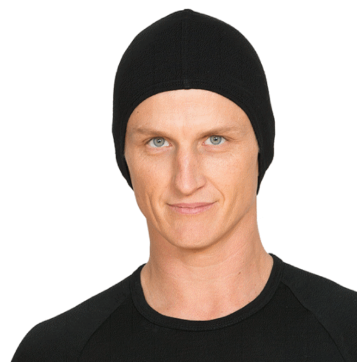 Merino Long Beanie - Black