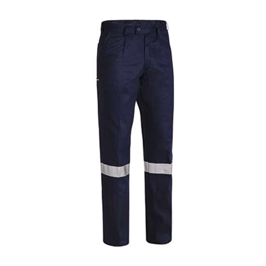 Bisley Mens Original Cotton Drill Work Pants Taped