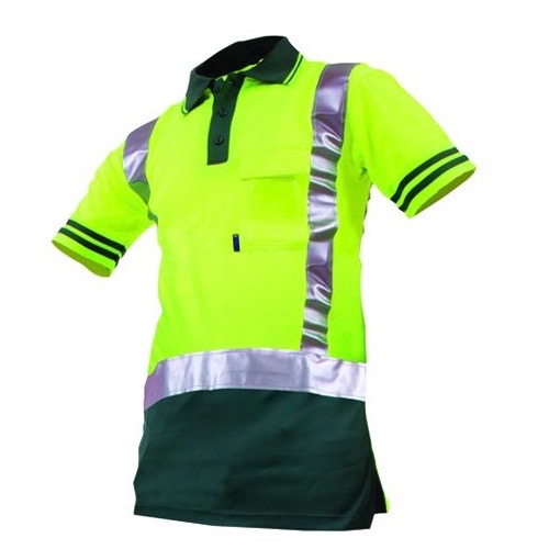 Polo Short Sleeve Day/Night - Yellow/Green