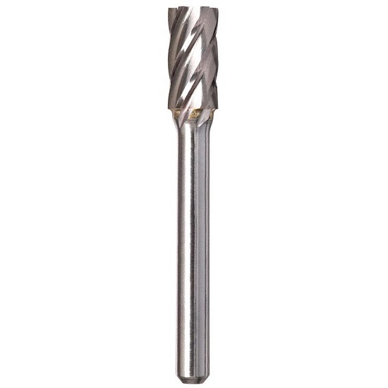 6.40mm(1/4”) x 15.90mm(5/8”) x 6mm Shank Cylindrical Square End Aluminium Cut Carbide Burr