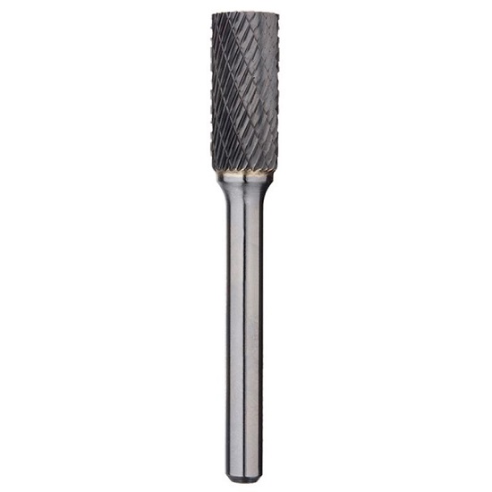 15.90mm(5/8”) x 25.40mm(1”) x 6mm Shank Cylindrical Square End Double Cut Carbide Burr