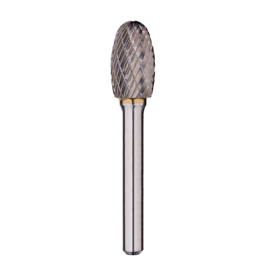 6.40mm (1/4”) x 9.60mm (3/8”) x 6mm Shank Oval Double Cut Carbide Burr