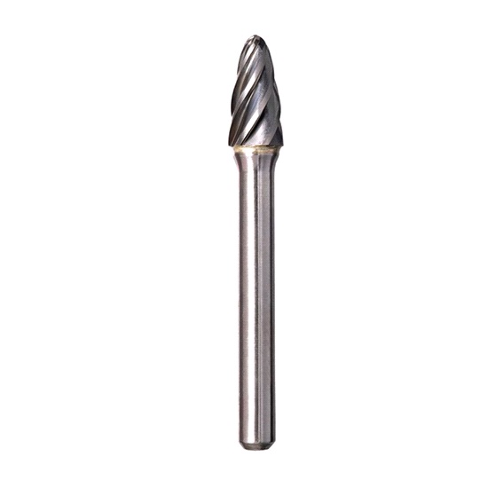 9.60mm (3/8”) x 19.10mm (3/4”) x 6mm Shank Radius Tree Aluminium Cut Carbide Burr