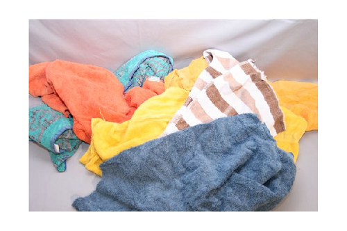 10kg bag COLOURED TOWELLING RAG