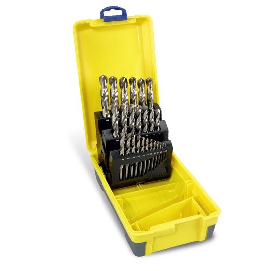 1.00-13.00mm 25 Piece Metric Bright HSS Jobber Drill Set in ABS Plastic Case