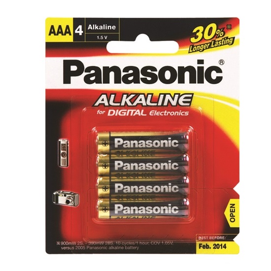 pkt4 “AAA” ALKALINE BATTERIES-PANASONIC