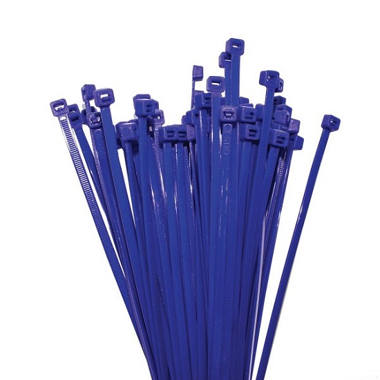 pkt100-100x2.5mm BLUE CABLE TIES