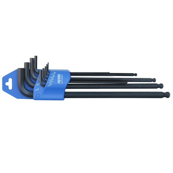 9pce Ball Drive Hex Key - Imperial - SP Tools