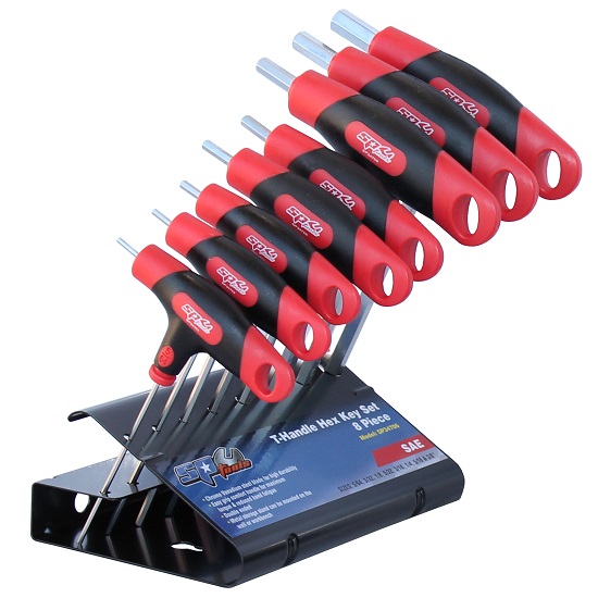 8pce T-Handle Hex Key Set - Imperial - SP Tools