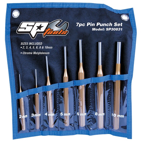 7pce Pin Punch Set - SP Tools