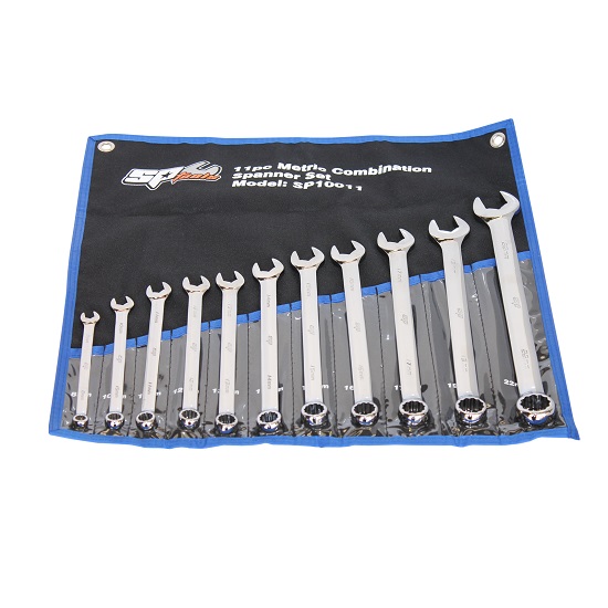 11pce Ring and Open End Spanner Set - Metric - SP Tools