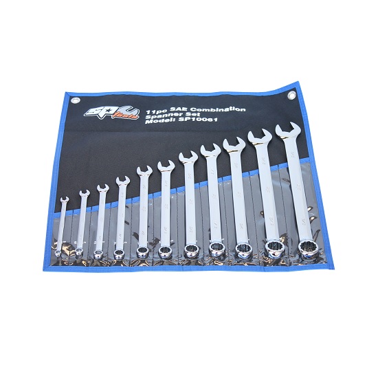11pce Ring and Open End Spanner Set - Imperial - SP Tools