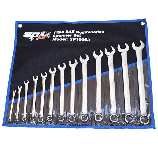 13pce Ring and Open End Spanner Set - Imperial - SP Tools