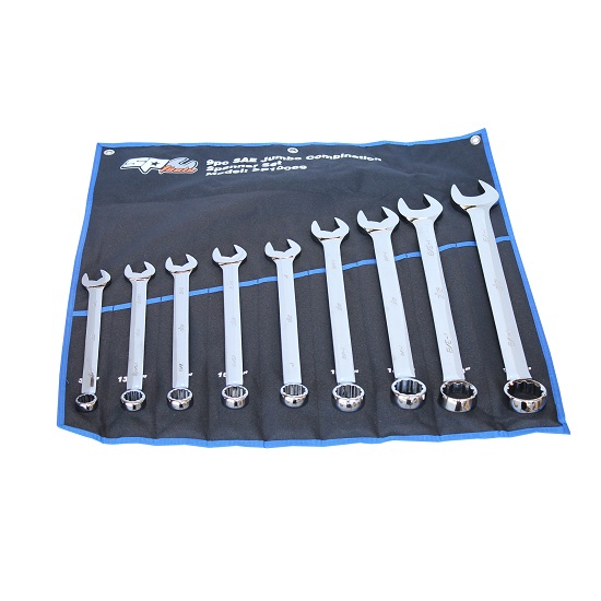 9pce Jumbo Ring and Open End Spanner Set - Imperial - SP Tools