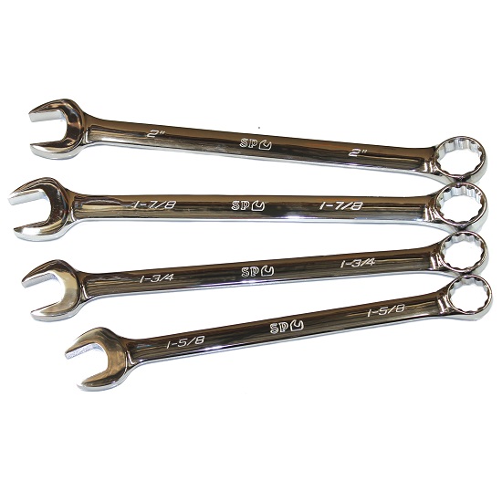 4pce Large Jumbo Ring and Open End Spanner Set - Imperial - SP Tools