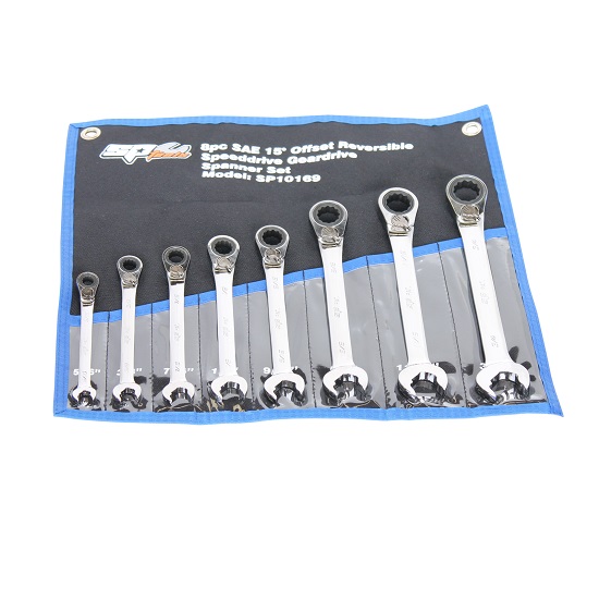 8pce Speeddrive Geardrive Reversible Spanner Set - Imperial - SP Tools