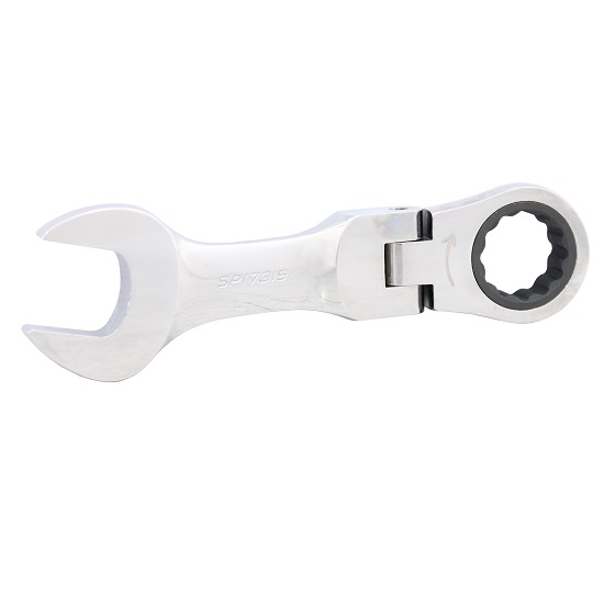 8mm Stubby Flexhead Geardrive Ring and Open End Spanner - SP Tools