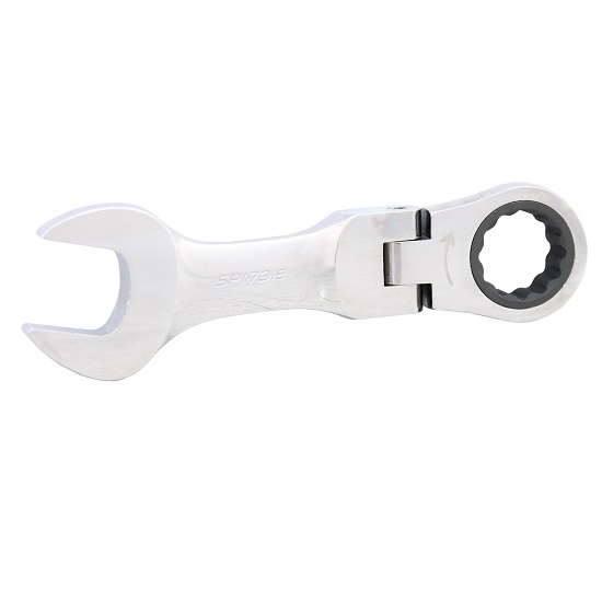 9mm Stubby Flexhead Geardrive Ring and Open End Spanner - SP Tools