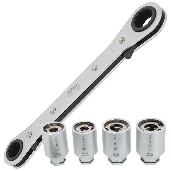 5pce Go-Through Stud Remover Socket and Wrench Set - SP Tools