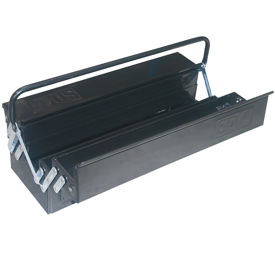 5 Tray Custom Cantilever Tool Box - Black - SP Tools