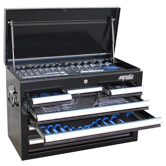 138pce Metric Tool Kit In Custom Black Tool Box - SP Tools