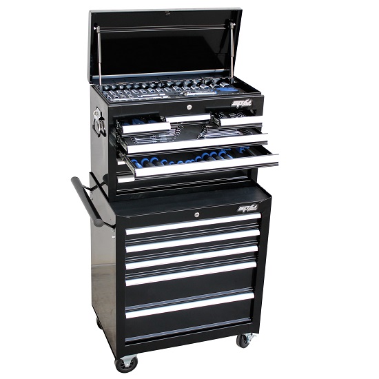 139pce Metric Tool Kit In Custom 5 Draw Roller Cabinet - SP Tools