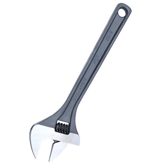 100mm Premium Adjustable Wrench Black - SP Tools