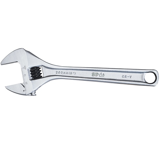 150mm Premium Adjustable Wrench Chrome - SP Tools