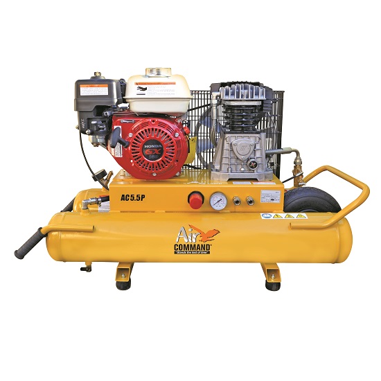 Air Compressor30L (Twin Tank) Honda GX160 Petrol Engine - Air Command