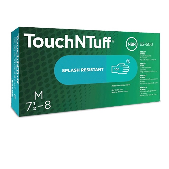 box100 Touch N Tuff Powdered Nitrile Disposable Gloves