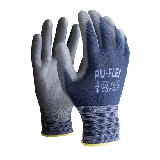 Pu-Flex Grey Polyurethane Coated Palm Gloves