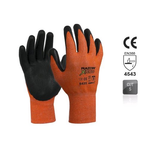 Razor X550 Level 5 Cut Protection Nitrile Dipped Gloves