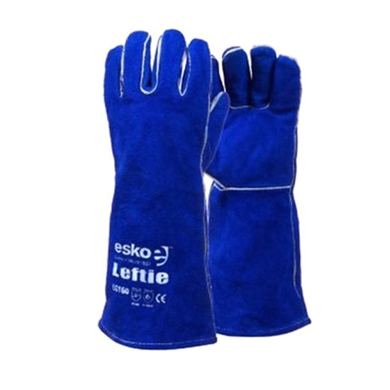 pkt2 Left Hand Blue Welding Gloves