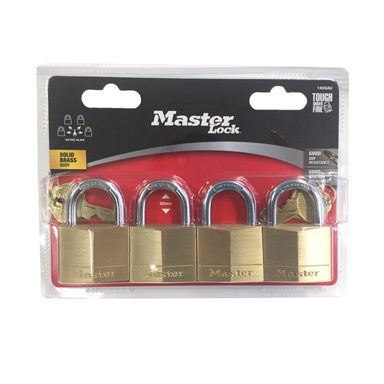 P/LOCK DIA BR 40MM 22MM 4PK