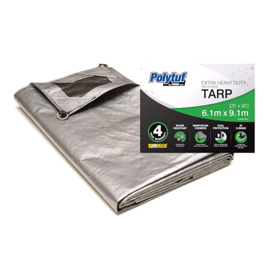 Tarp 6.1m x 9.1m D-Ring Extreme Duty Silver/Black