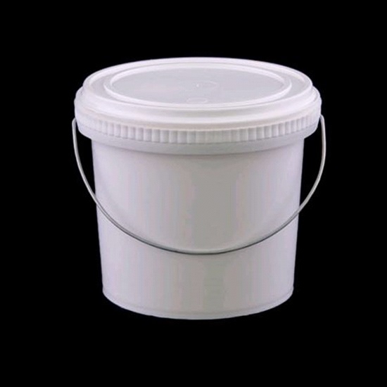 2 ltr WHITE PLASTIC POLYPAILwWHITE LID